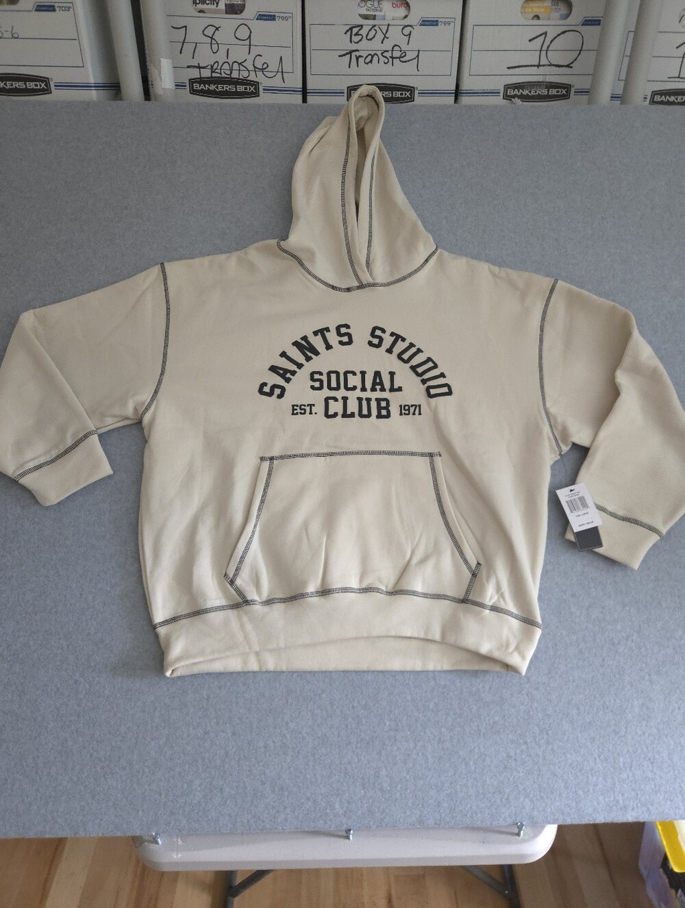 Saints Studio Social Club Mens Pullover Hoodie Kangaroo Front Pockets NWT
